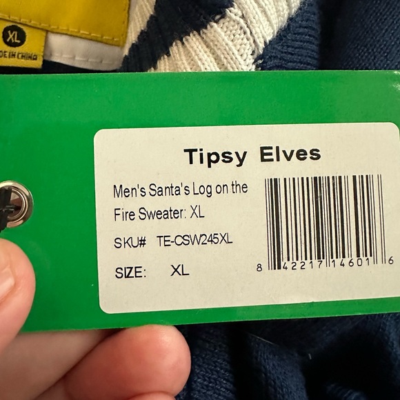 Tipsy elves Santa chimney men’s pullover sweater XL - Picture 8 of 9